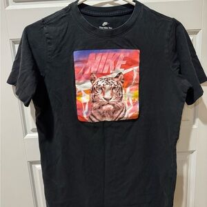 Nike Black Tee with White Logo